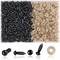 600-Piece 6mm Black Plastic Safety Eyes with Washers – Perfect for Amigurumi, Crochet Dolls, Plush Toys & DIY Crafts